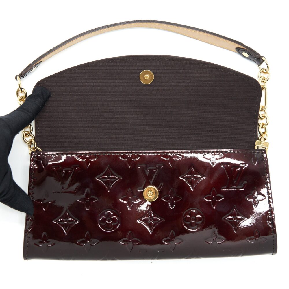 AAA Replica Louis Vuitton LV SUNSET BOULEVARDE PATENT DARK RED GHW