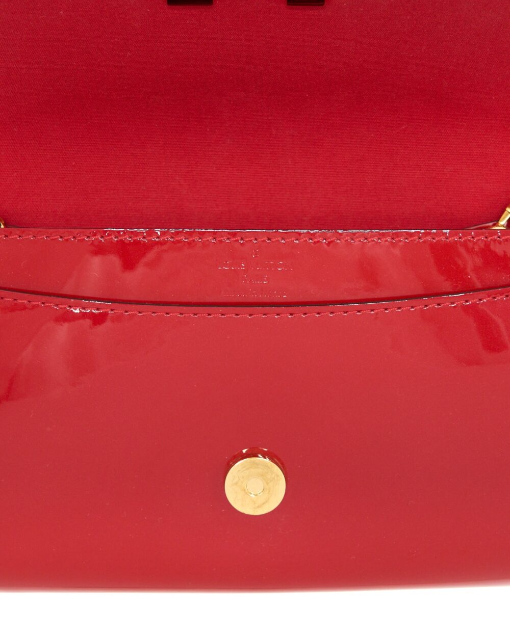 AAA Replica Louis Vuitton LV LOUIS CHAIN BAG PATENT RED GHW