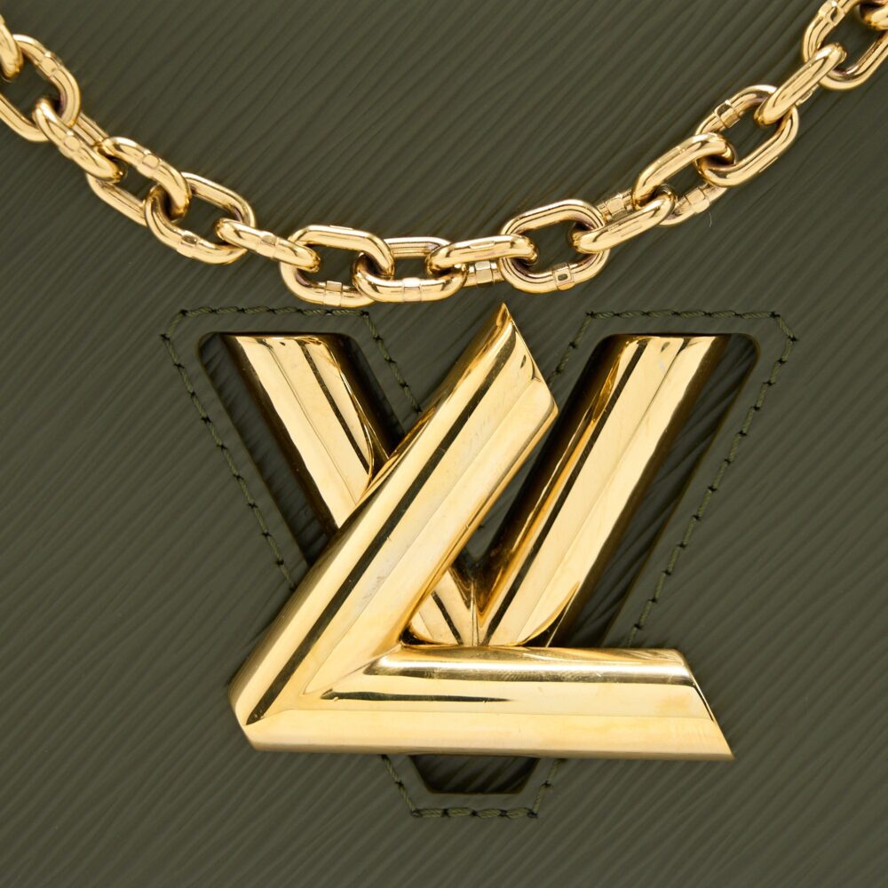 AAA Replica Louis Vuitton LV TWIST BAG MM EPI GREEN/WHITE GHW