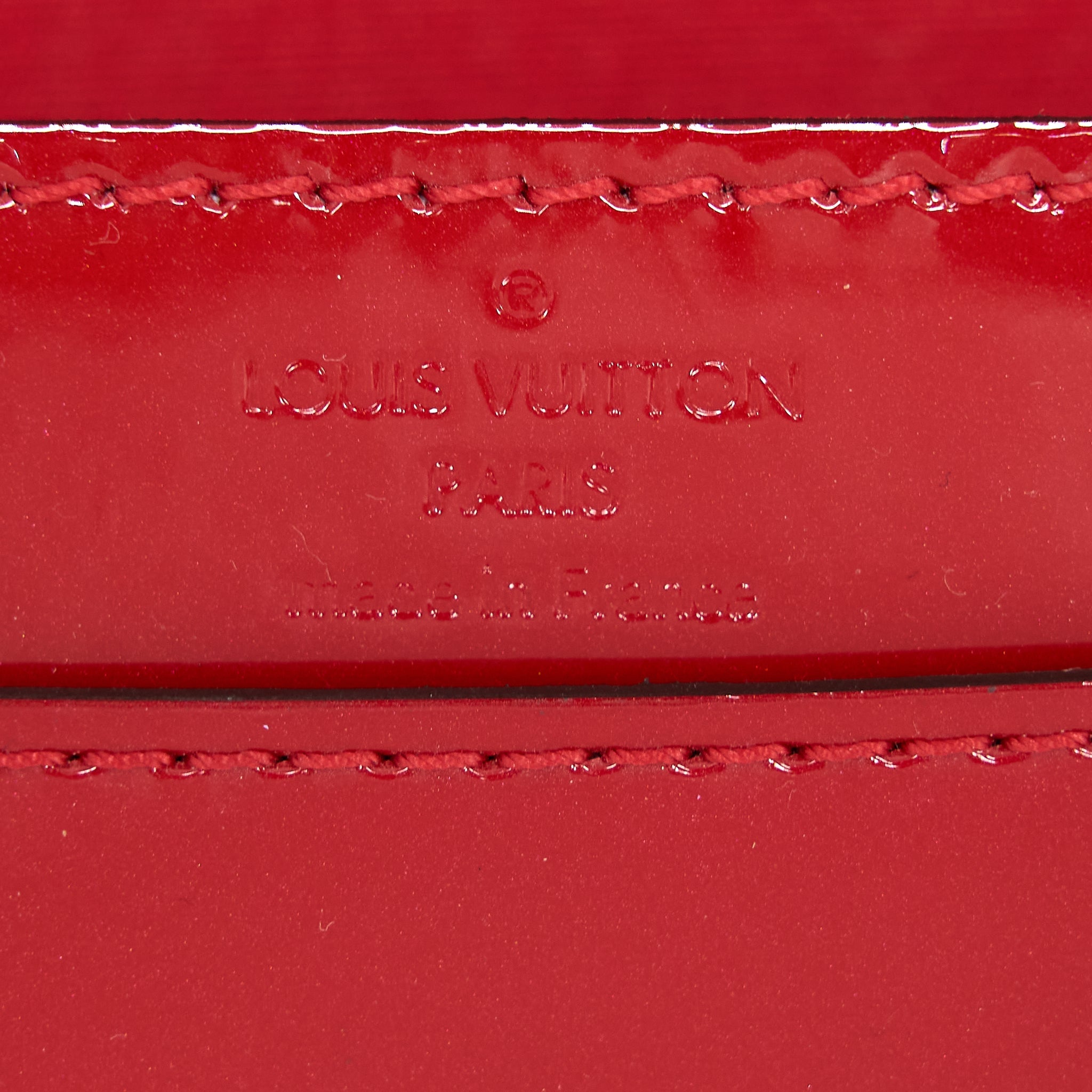 AAA Replica Louis Vuitton LV LOUIS CHAIN BAG PATENT RED GHW