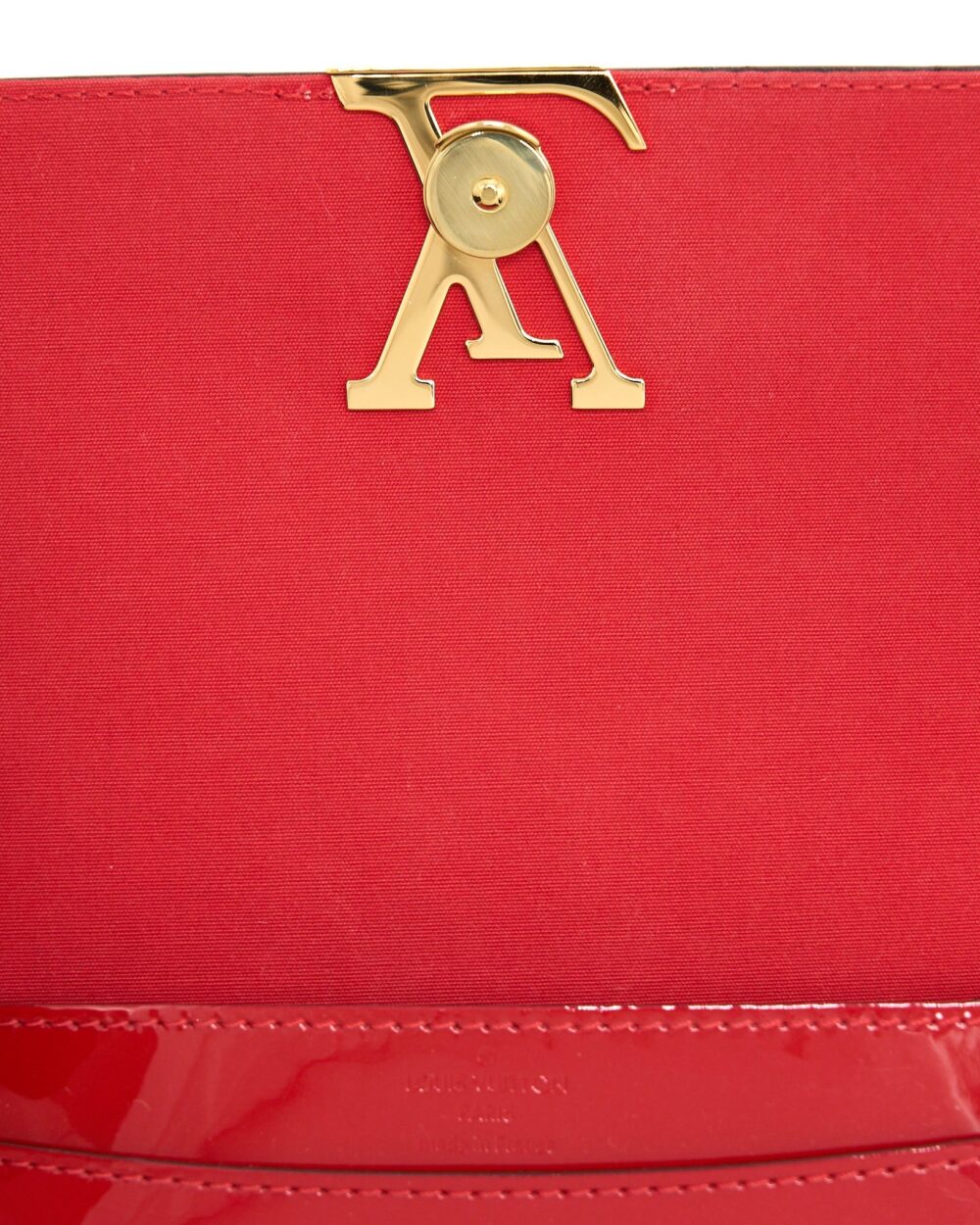 AAA Replica Louis Vuitton LV LOUIS CHAIN BAG PATENT RED GHW