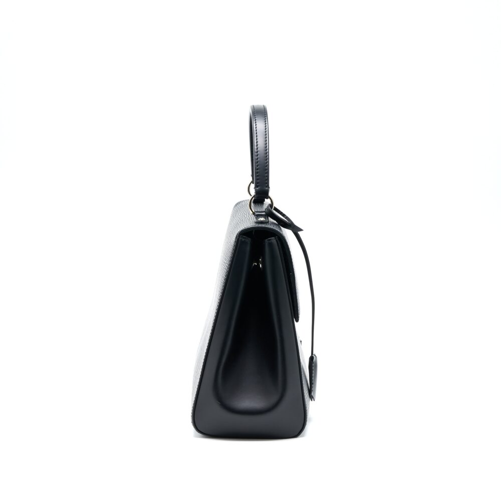 AAA Replica Louis Vuitton LV CLUNY MM EPI BLACK SHW WITH INITIAL S.S