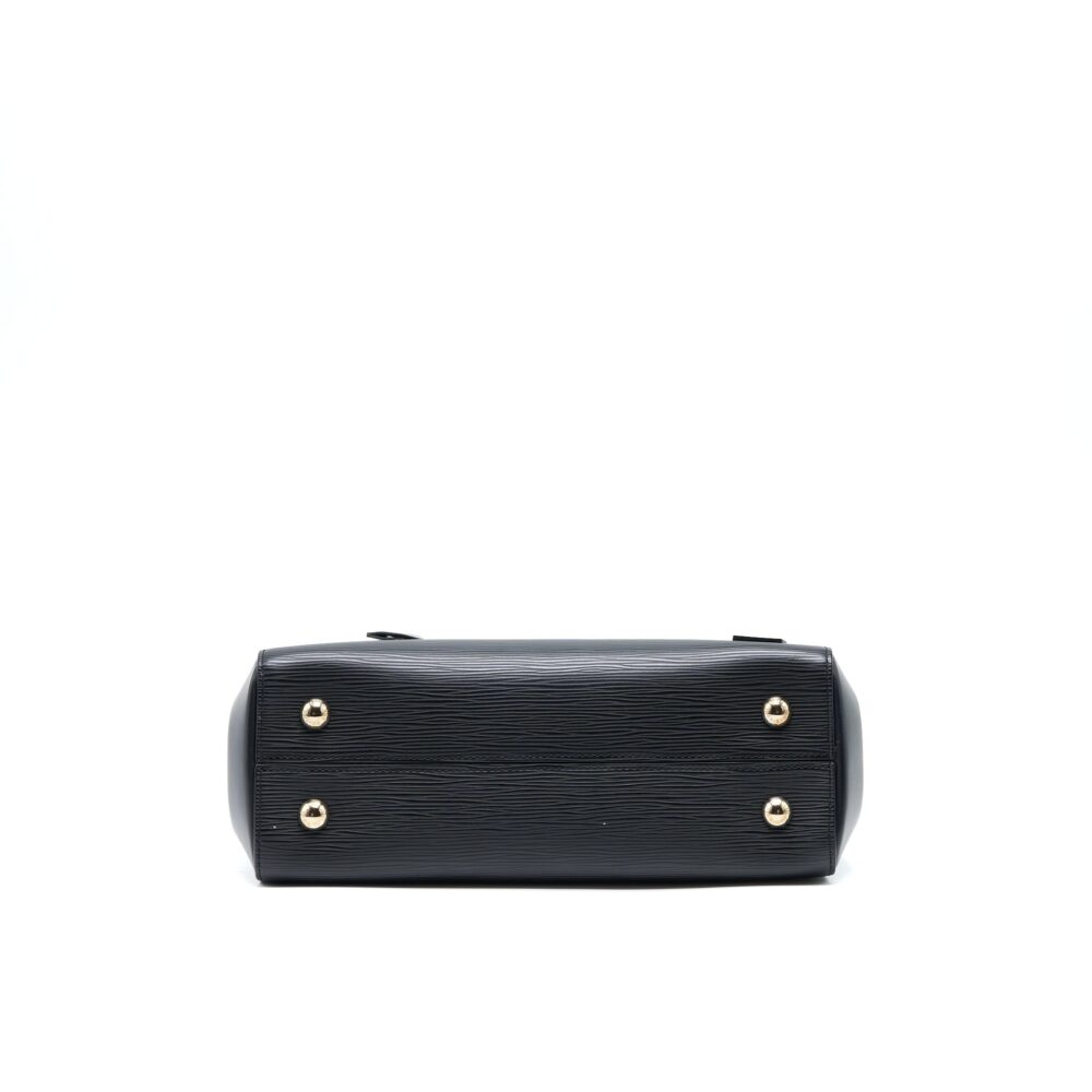AAA Replica Louis Vuitton LV CLUNY MM EPI BLACK SHW WITH INITIAL S.S