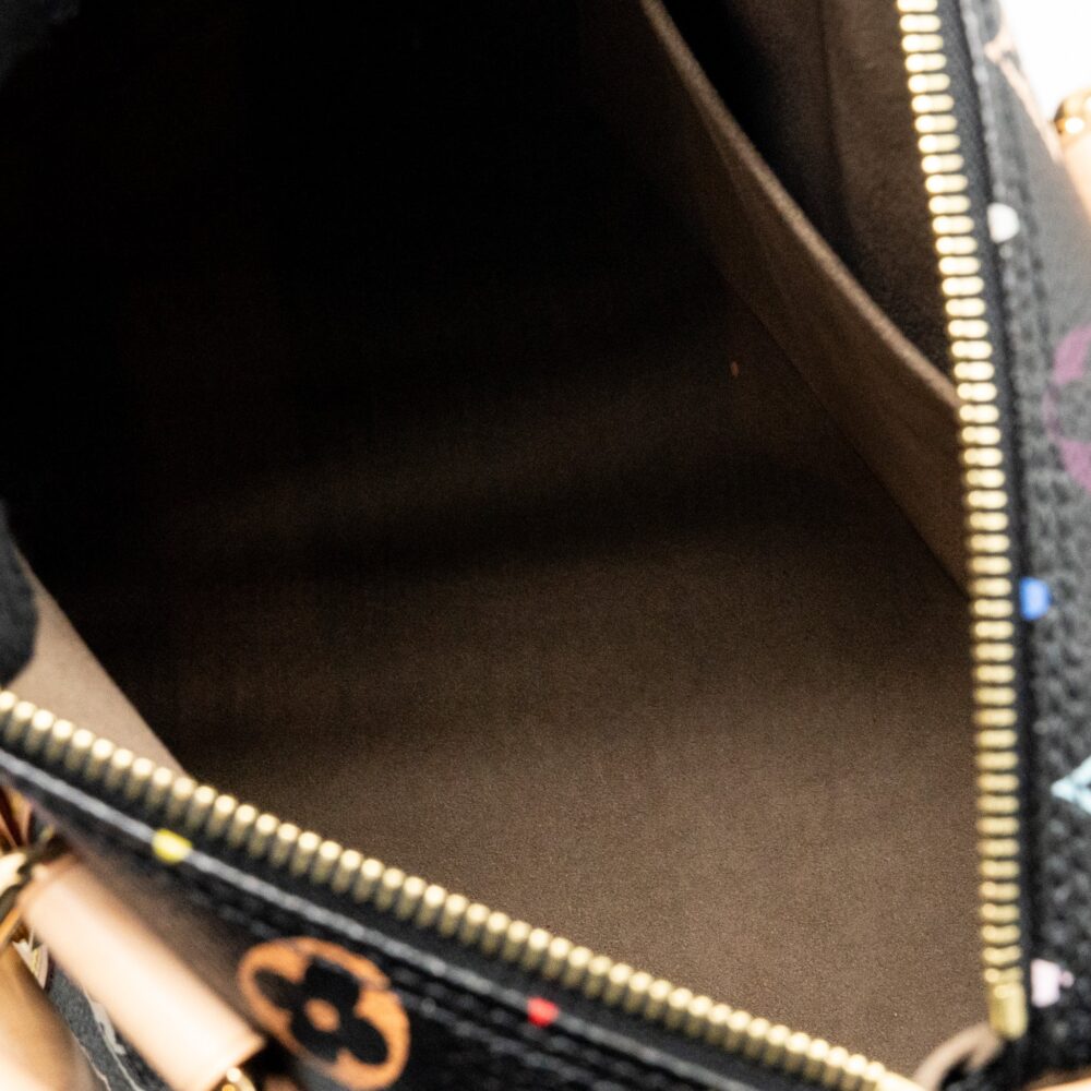 AAA Replica Louis Vuitton LV X TAKASHI MURAKAMI SPEEDY 30 LIMITED EDITION MULTICOLOURED MONOGRAM CANVAS BLACK GHW