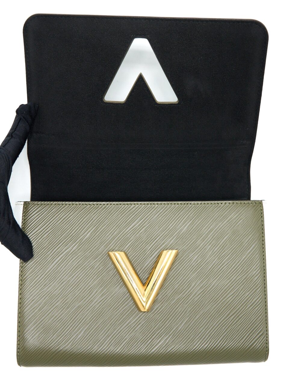 AAA Replica Louis Vuitton LV TWIST BAG MM EPI GREEN/WHITE GHW
