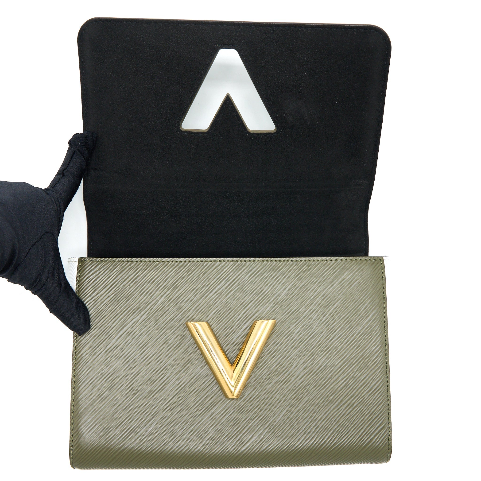 AAA Replica Louis Vuitton LV TWIST BAG MM EPI GREEN/WHITE GHW