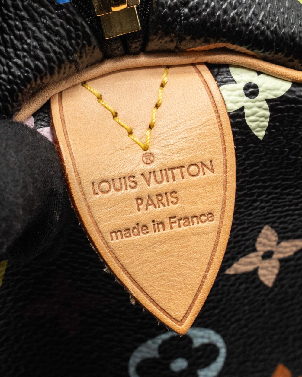 AAA Replica Louis Vuitton LV X TAKASHI MURAKAMI SPEEDY 30 LIMITED EDITION MULTICOLOURED MONOGRAM CANVAS BLACK GHW