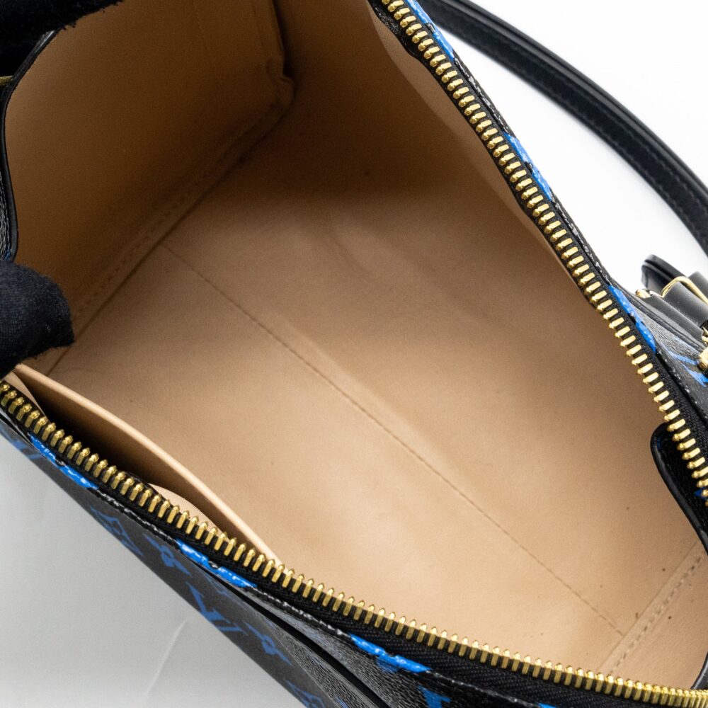 AAA Replica Louis Vuitton LV SPEEDY AMAZON COLOURED MONOGRAM CANVAS BLUE/BLACK GHW