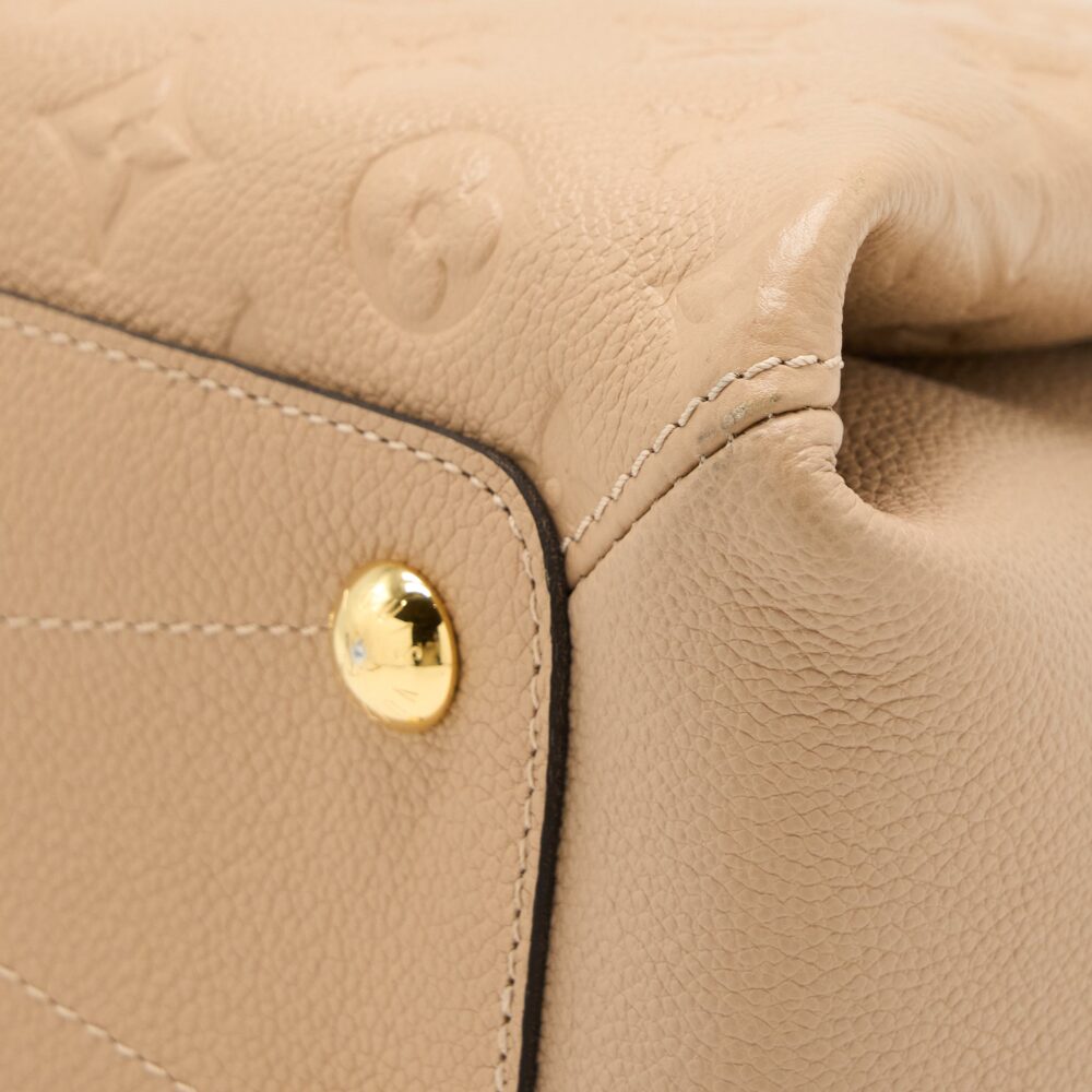 AAA Replica Louis Vuitton LV VOSGES MM MONOGRAM EMPREINTE DARK BEIGE GHW