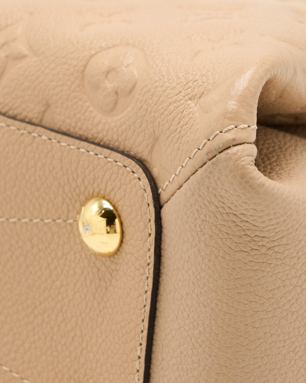 AAA Replica Louis Vuitton LV VOSGES MM MONOGRAM EMPREINTE DARK BEIGE GHW