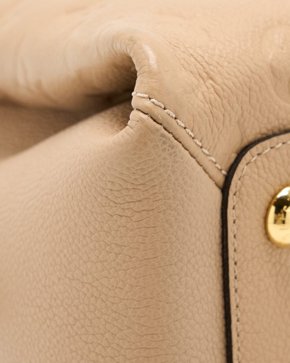 AAA Replica Louis Vuitton LV VOSGES MM MONOGRAM EMPREINTE DARK BEIGE GHW