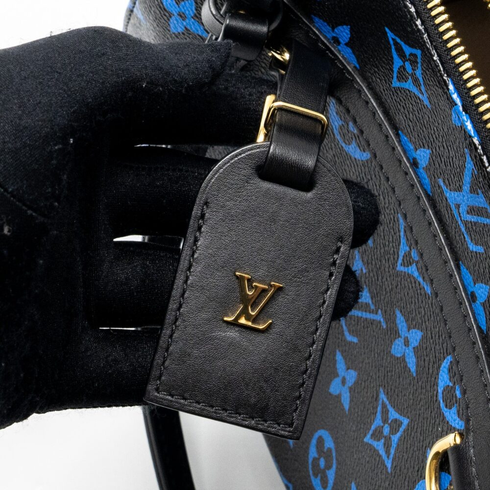 AAA Replica Louis Vuitton LV SPEEDY AMAZON COLOURED MONOGRAM CANVAS BLUE/BLACK GHW