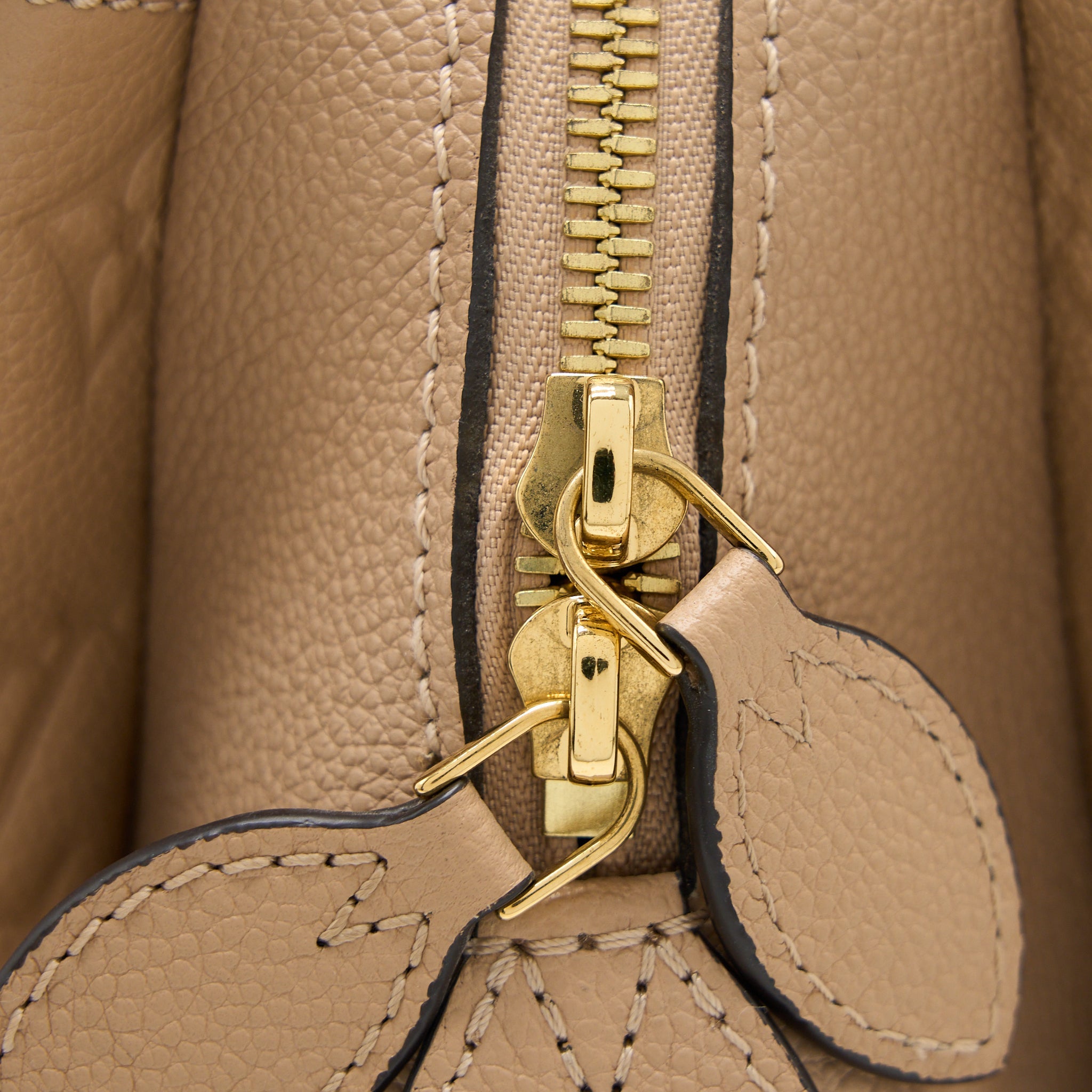 AAA Replica Louis Vuitton LV VOSGES MM MONOGRAM EMPREINTE DARK BEIGE GHW