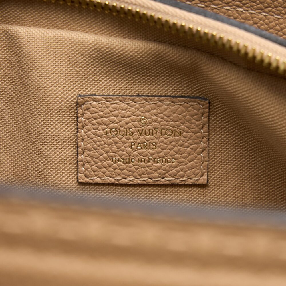 AAA Replica Louis Vuitton LV VOSGES MM MONOGRAM EMPREINTE DARK BEIGE GHW