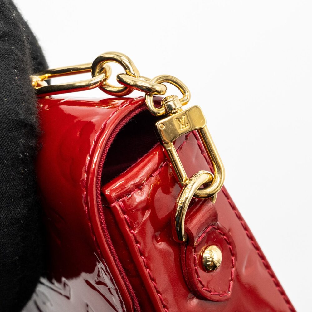 AAA Replica Louis Vuitton LV FLAP SHOULDER EVENING BAG PATENT LEATHER RED GHW