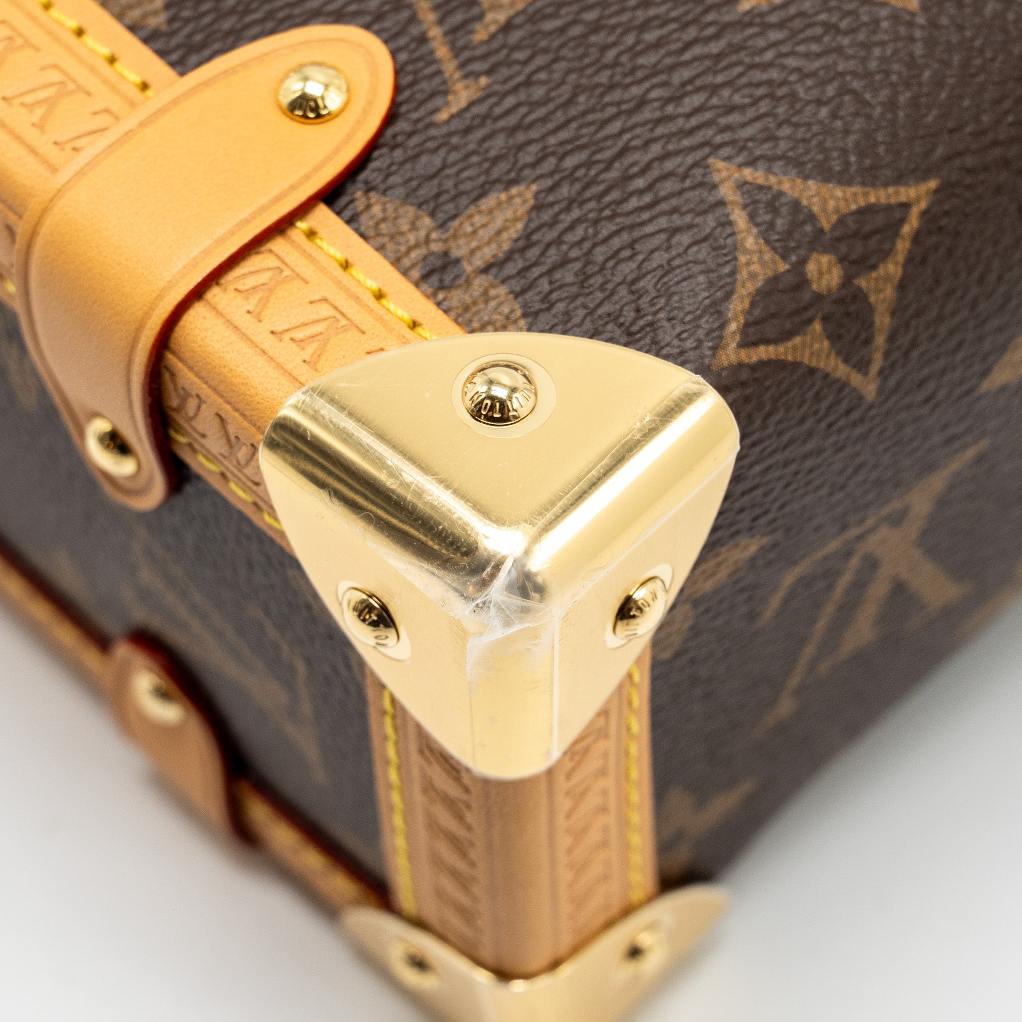 AAA Replica Louis Vuitton LV SIDE TRUNK MM MONOGRAM CANVAS GHW