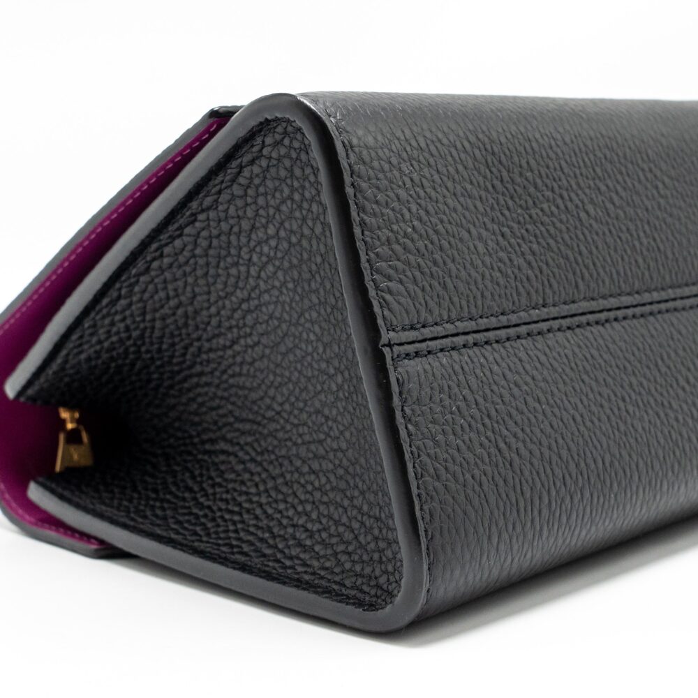 AAA Replica Louis Vuitton LV TWIST ONE HANDLE PM TAURILLON LEATHER BLACK/PINK GHW
