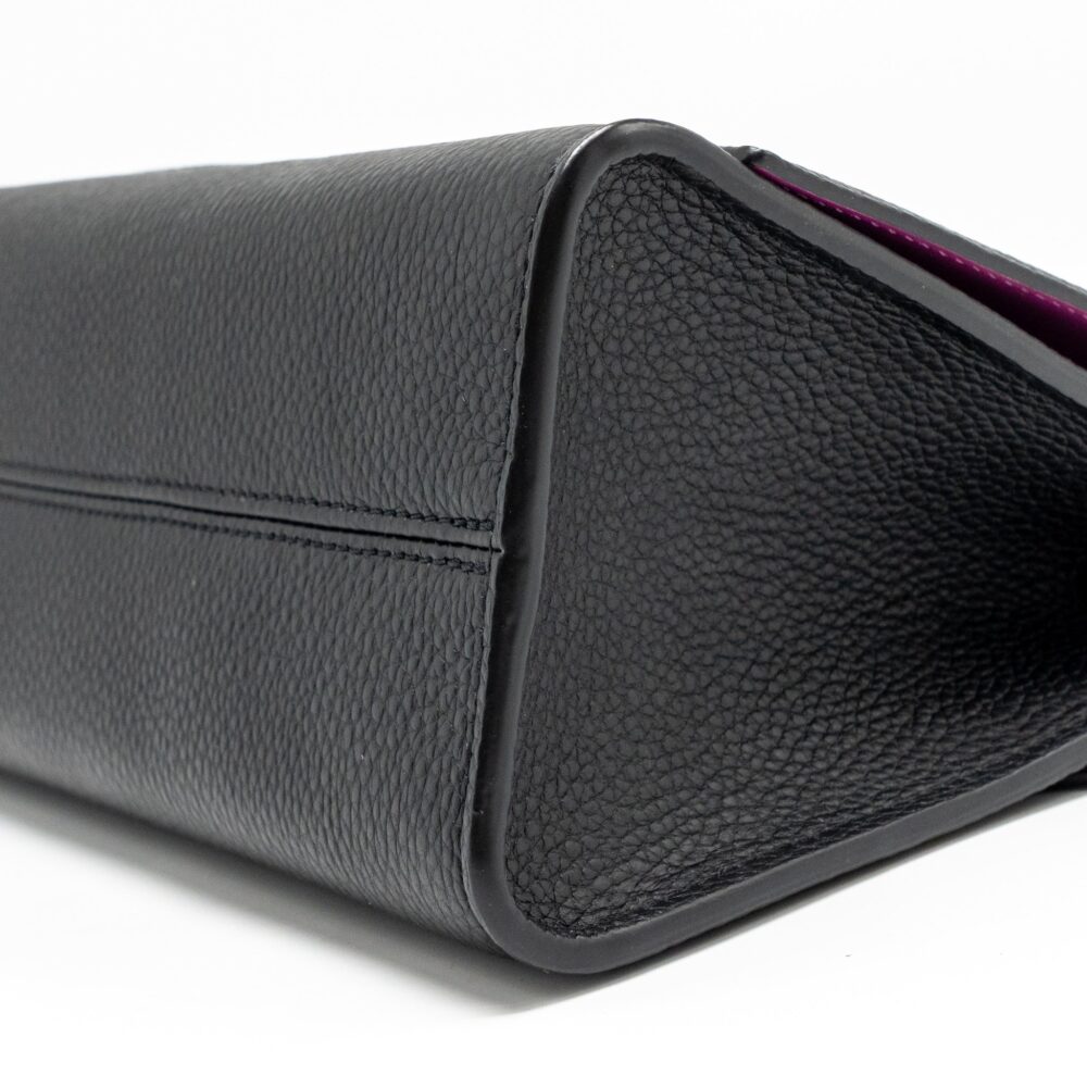 AAA Replica Louis Vuitton LV TWIST ONE HANDLE PM TAURILLON LEATHER BLACK/PINK GHW