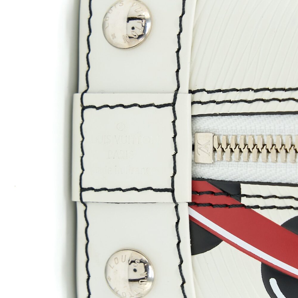 AAA Replica Louis Vuitton LV ALMA BB EN CUIR OCCASION EPI WHITE / BLACK WITH SHW