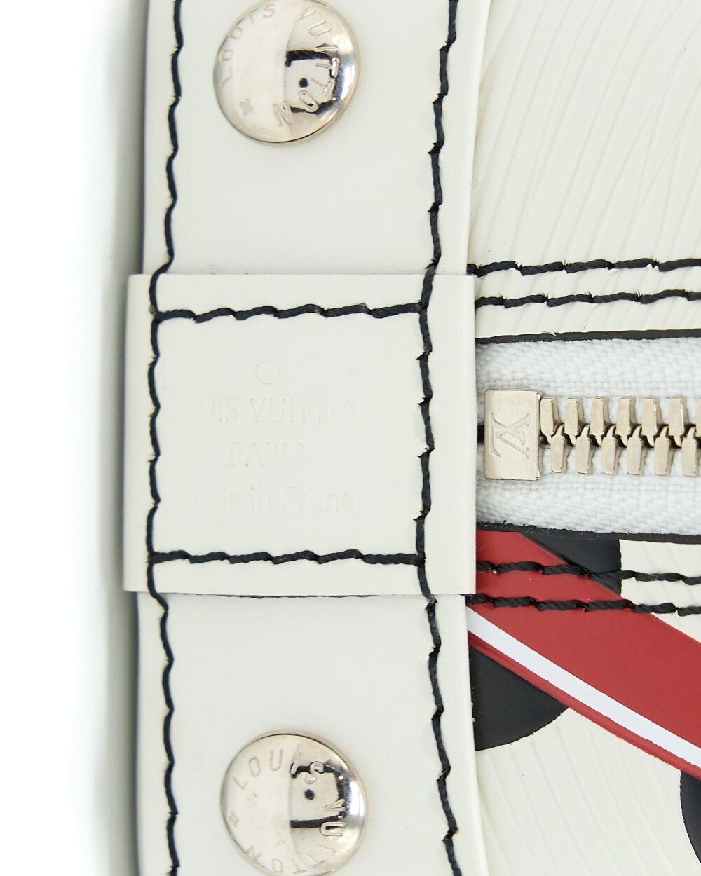 AAA Replica Louis Vuitton LV ALMA BB EN CUIR OCCASION EPI WHITE / BLACK WITH SHW