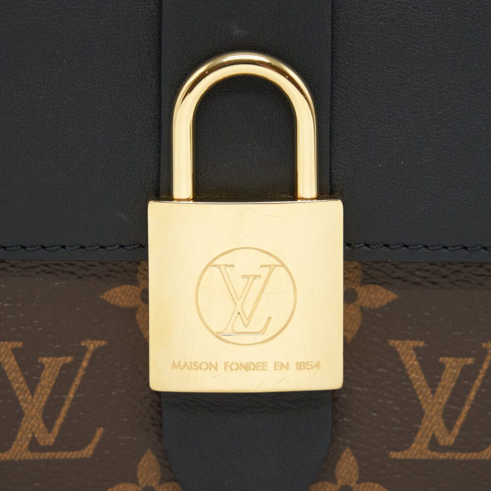 AAA Replica Louis Vuitton LV LOCKY BB MONOGRAM CANVAS/ BLACK GHW