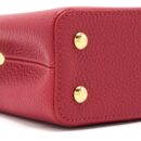 AAA Replica Louis Vuitton LV CAPUCINES MINI TAURILLON SCARLET GHW (NEW VERSION)