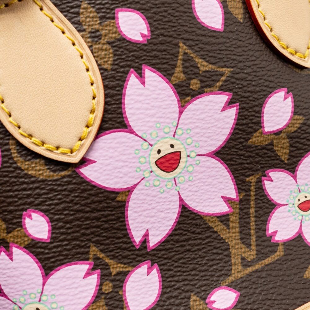AAA Replica Louis Vuitton LV HARUKI MURAKAMI NANO BUCKET MONOGRAM CANVAS SAKURA BROWN GHW