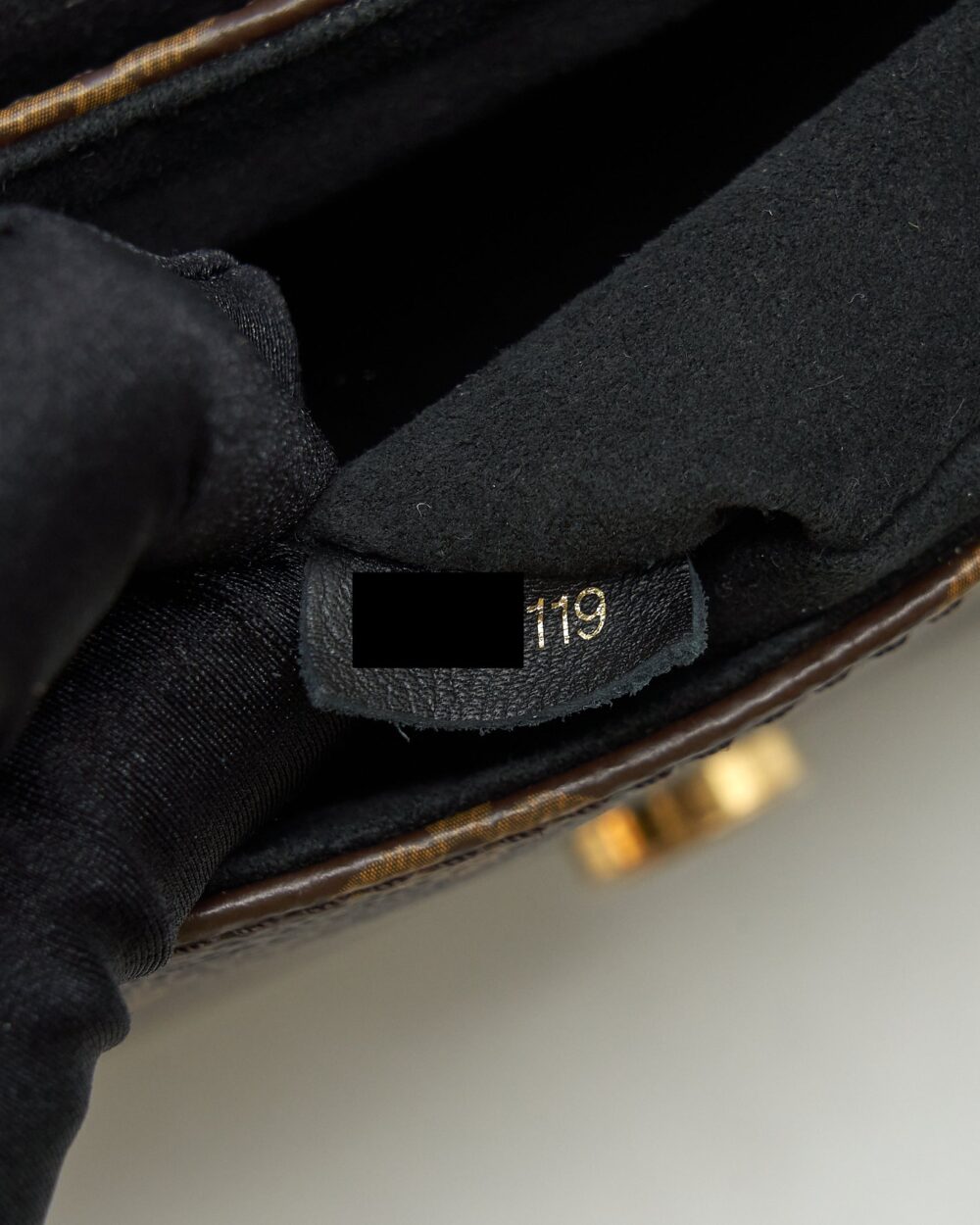 AAA Replica Louis Vuitton LV LOCKY BB MONOGRAM CANVAS/ BLACK GHW