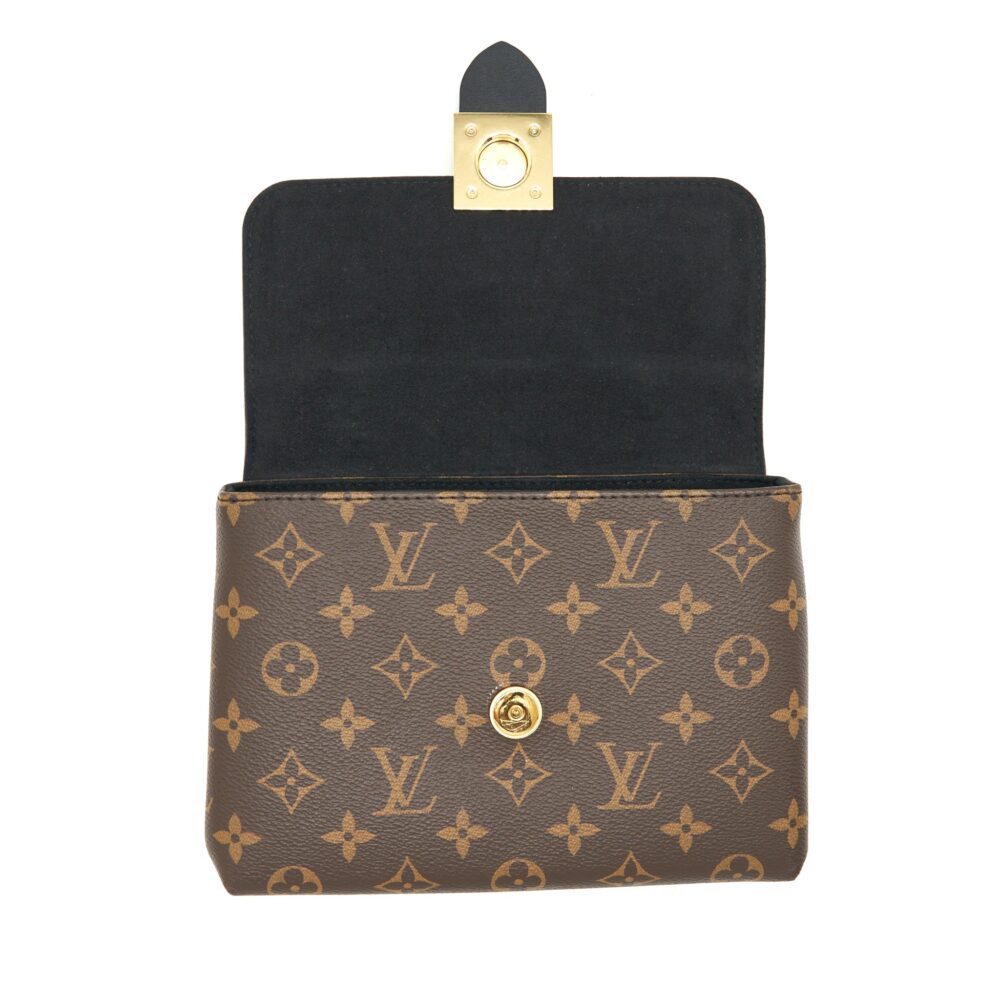 AAA Replica Louis Vuitton LV LOCKY BB MONOGRAM CANVAS/ BLACK GHW