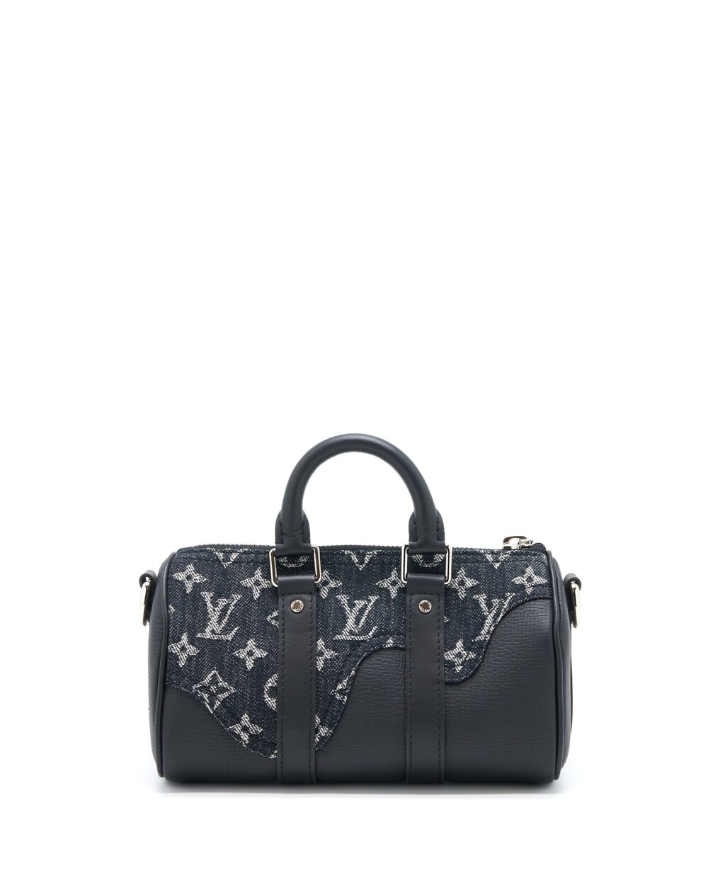 AAA Replica Louis Vuitton LV KEEPALL XS DENIM BLACK/LEATHER SHW