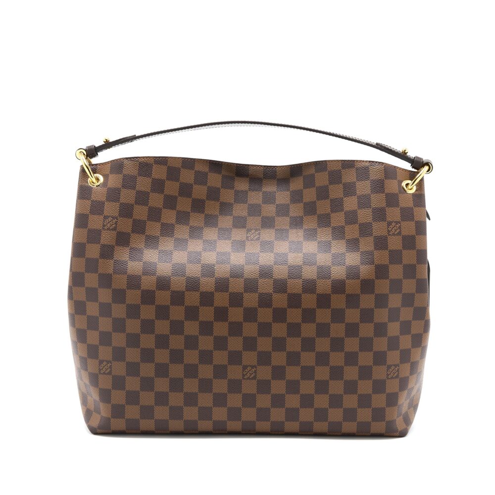 AAA Replica Louis Vuitton LV GRACEFUL MM DAMIER EBENE GHW