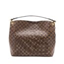 AAA Replica Louis Vuitton LV GRACEFUL MM DAMIER EBENE GHW