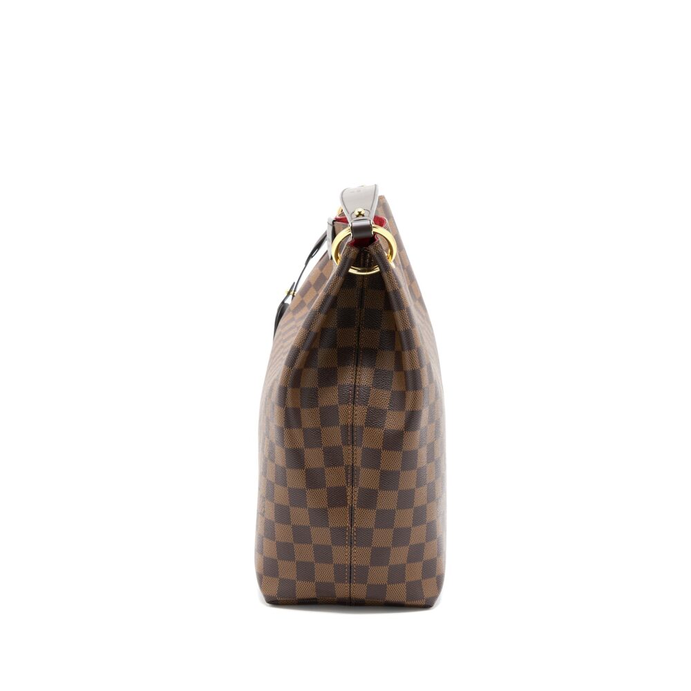 AAA Replica Louis Vuitton LV GRACEFUL MM DAMIER EBENE GHW
