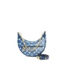 AAA Replica Louis Vuitton LV HALF-MOON LOOP BAGUETTE HANDBAG DENIM BLUE GHW (NEW VERSION)
