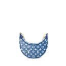 AAA Replica Louis Vuitton LV HALF-MOON LOOP BAGUETTE HANDBAG DENIM BLUE GHW (NEW VERSION)