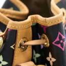 AAA Replica Louis Vuitton LV PETIT NOE BLACK MONOGRAM MULTICOLOUR GHW