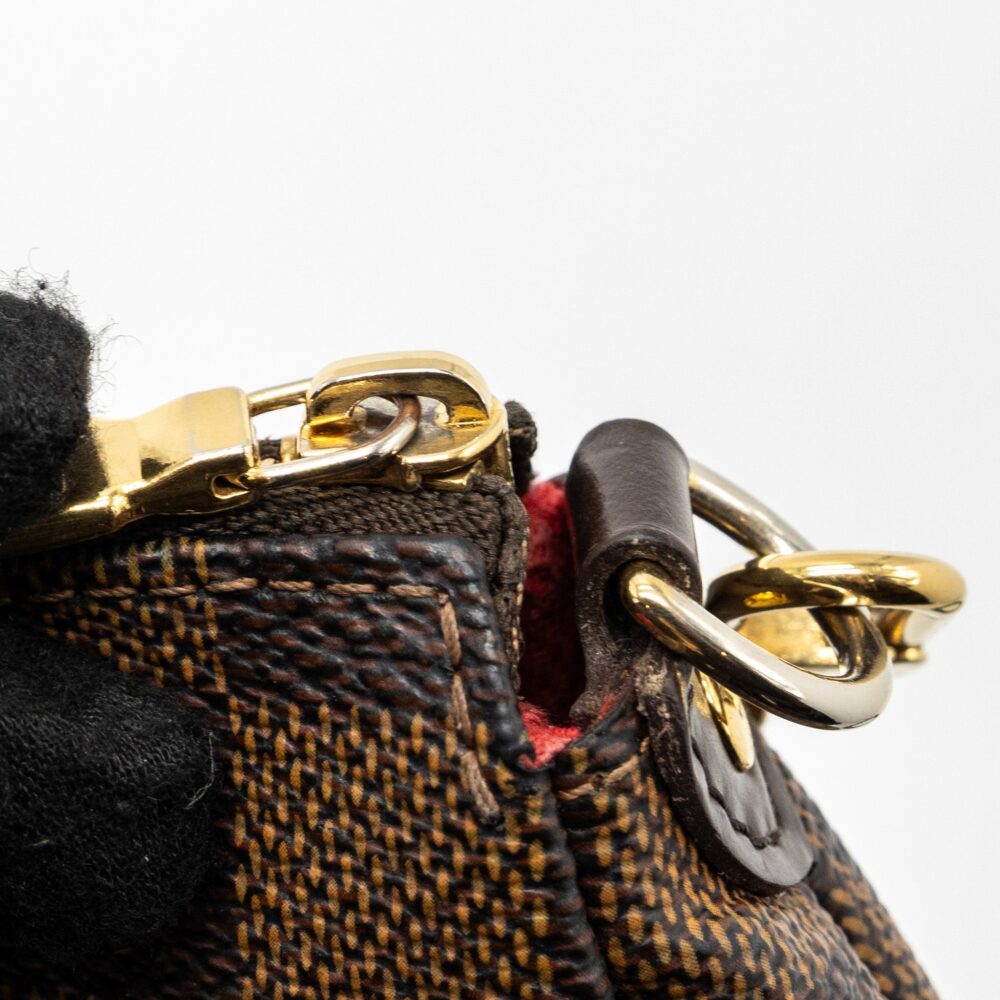 AAA Replica Louis Vuitton LV EVA POCHETTE DAMIER EBENE GHW