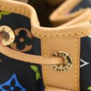 AAA Replica Louis Vuitton LV PETIT NOE BLACK MONOGRAM MULTICOLOUR GHW