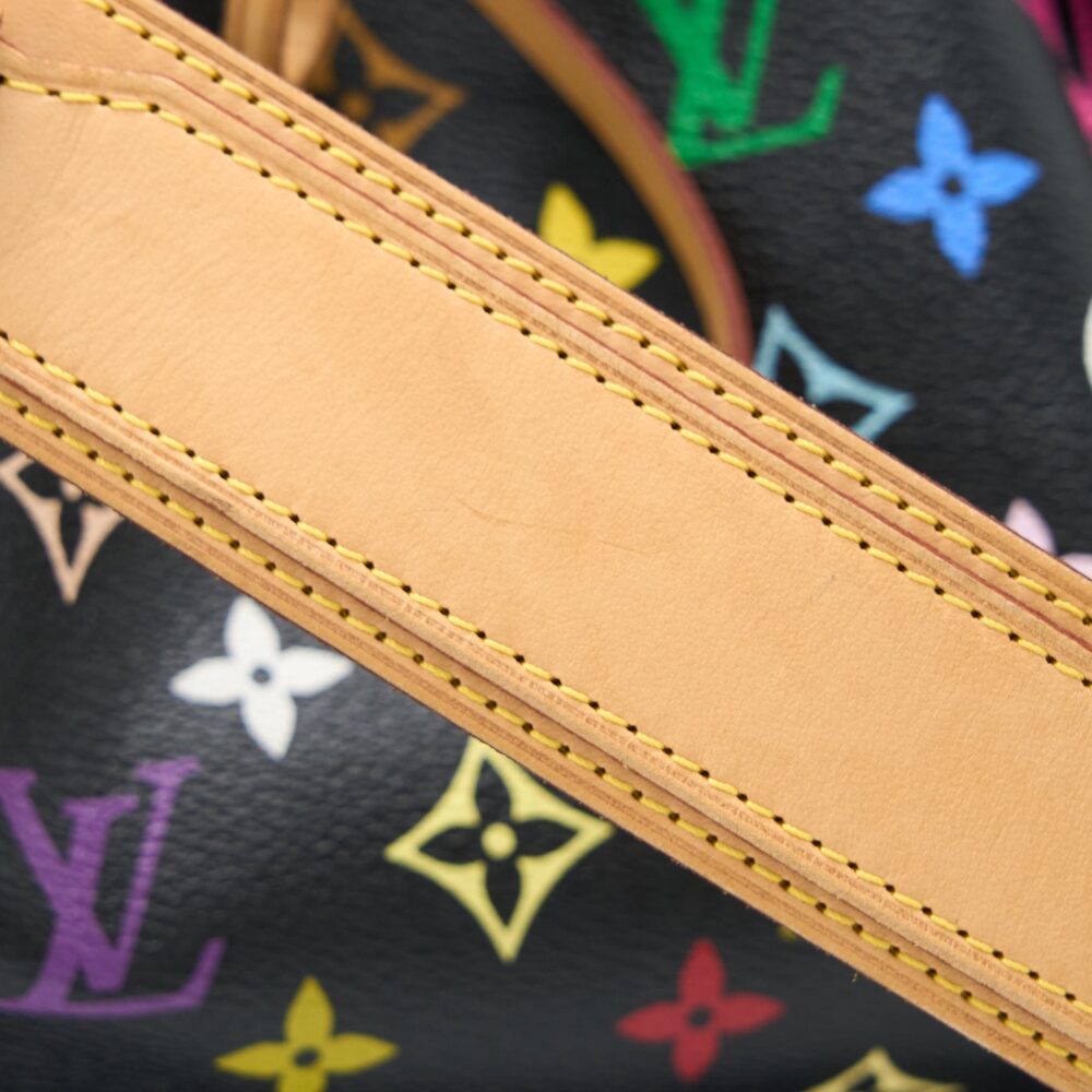 AAA Replica Louis Vuitton LV PETIT NOE BLACK MONOGRAM MULTICOLOUR GHW