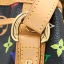 AAA Replica Louis Vuitton LV PETIT NOE BLACK MONOGRAM MULTICOLOUR GHW