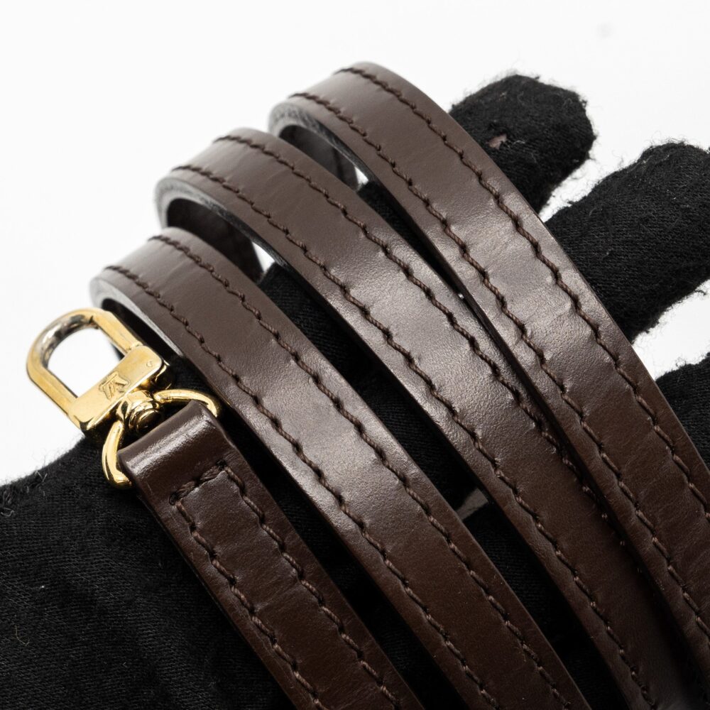 AAA Replica Louis Vuitton LV EVA POCHETTE DAMIER EBENE GHW