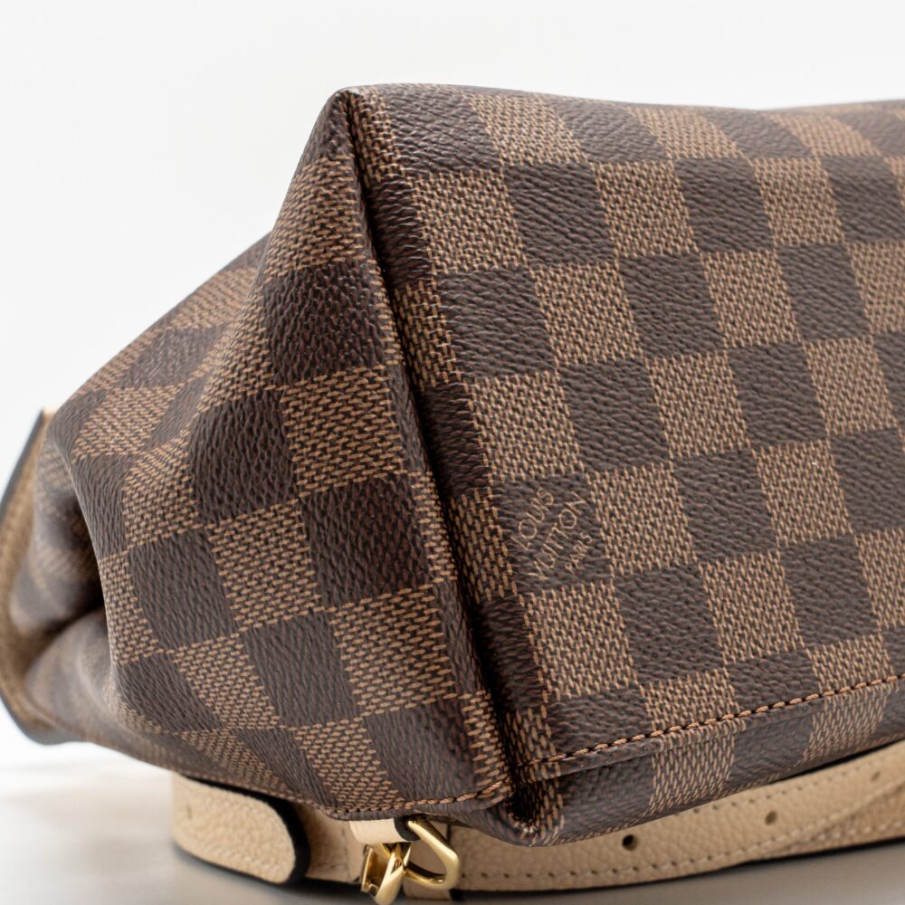 AAA Replica Louis Vuitton LV CLAPTON BACKPACK DAMIER EBENE CANVAS/LEATHER LIGHT PINK GHW