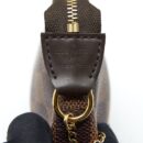 AAA Replica Louis Vuitton LV MINI POCHETTE ACCESSORIES DAMIER EBENE CANVAS GHW