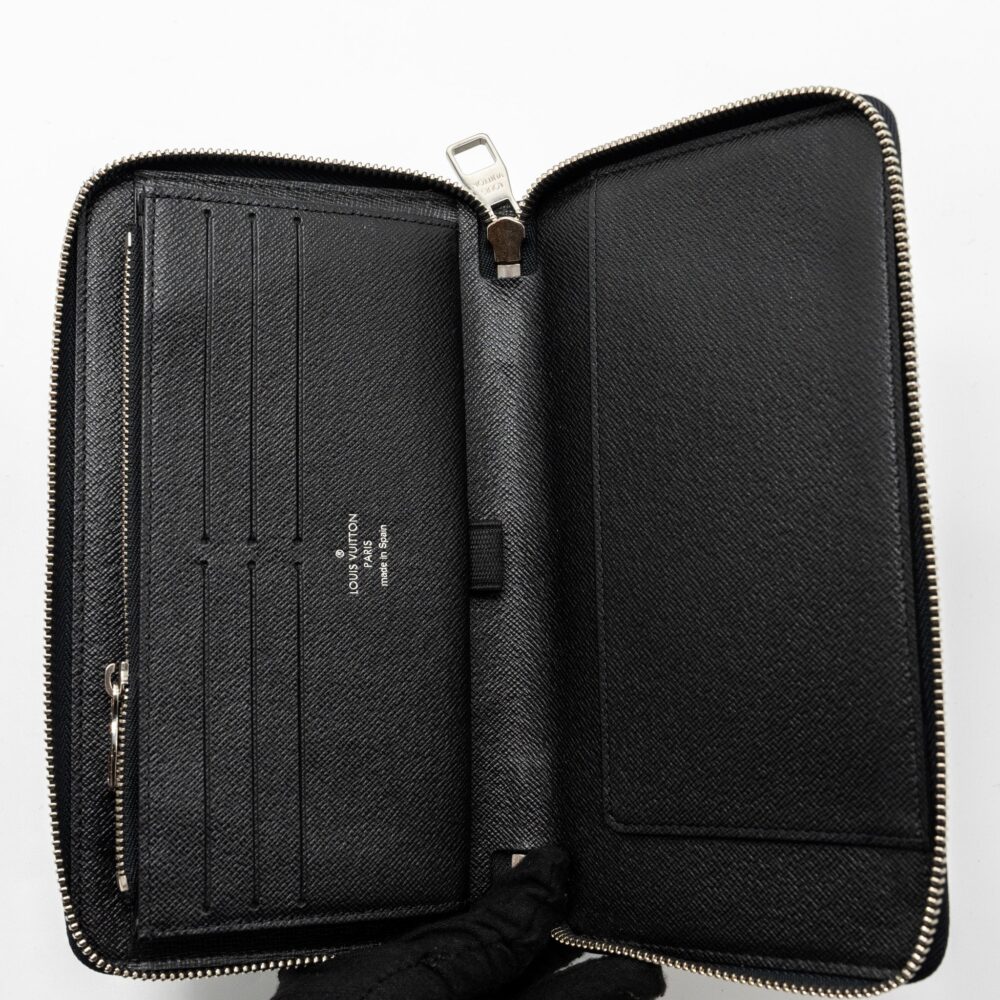 AAA Replica Louis Vuitton LV ZIPPY ORGANISER DAMIER GRAPHITE CANVAS BLACK SHW