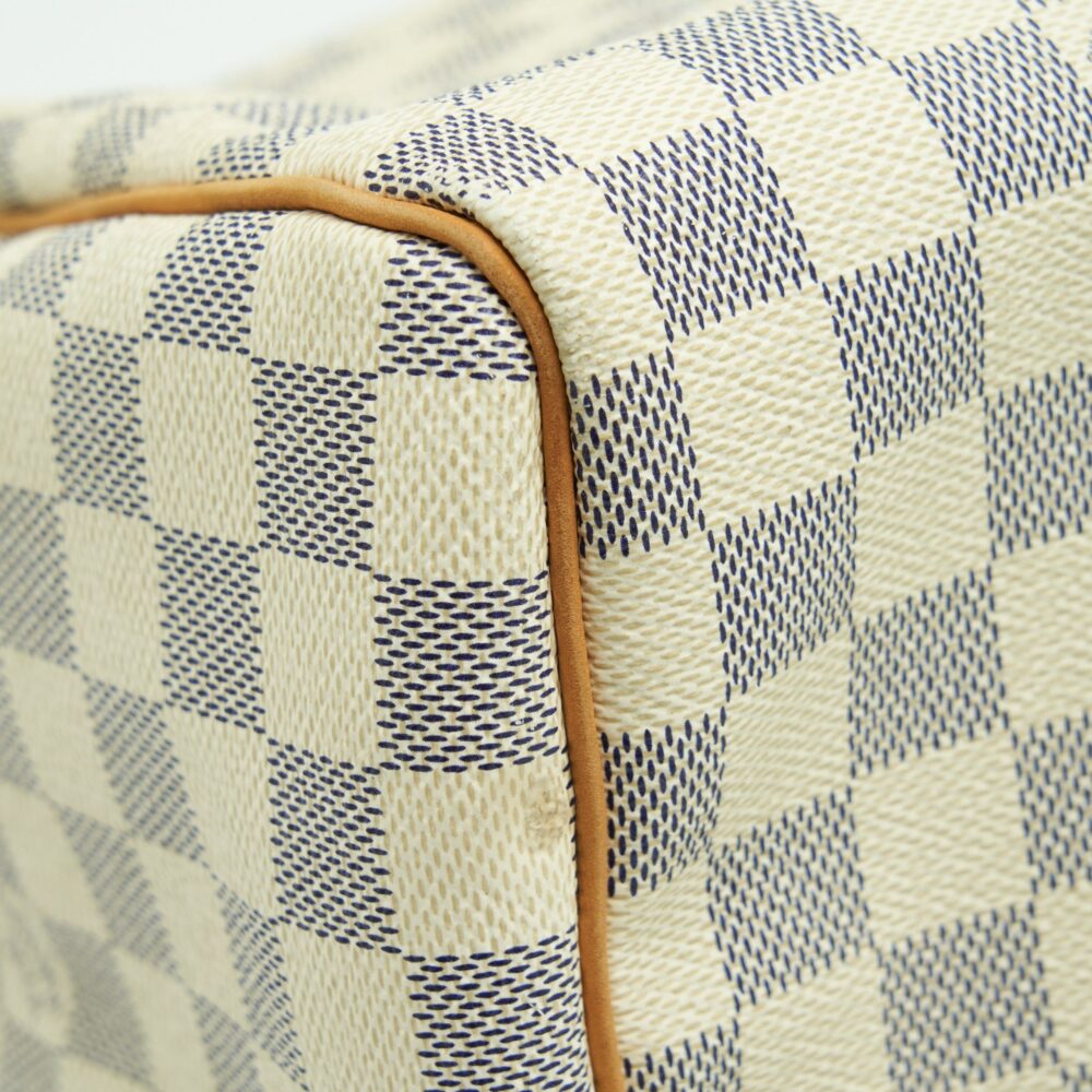 AAA Replica Louis Vuitton LV SPEEDY 30 DAMIER AZUR CANVAS GHW