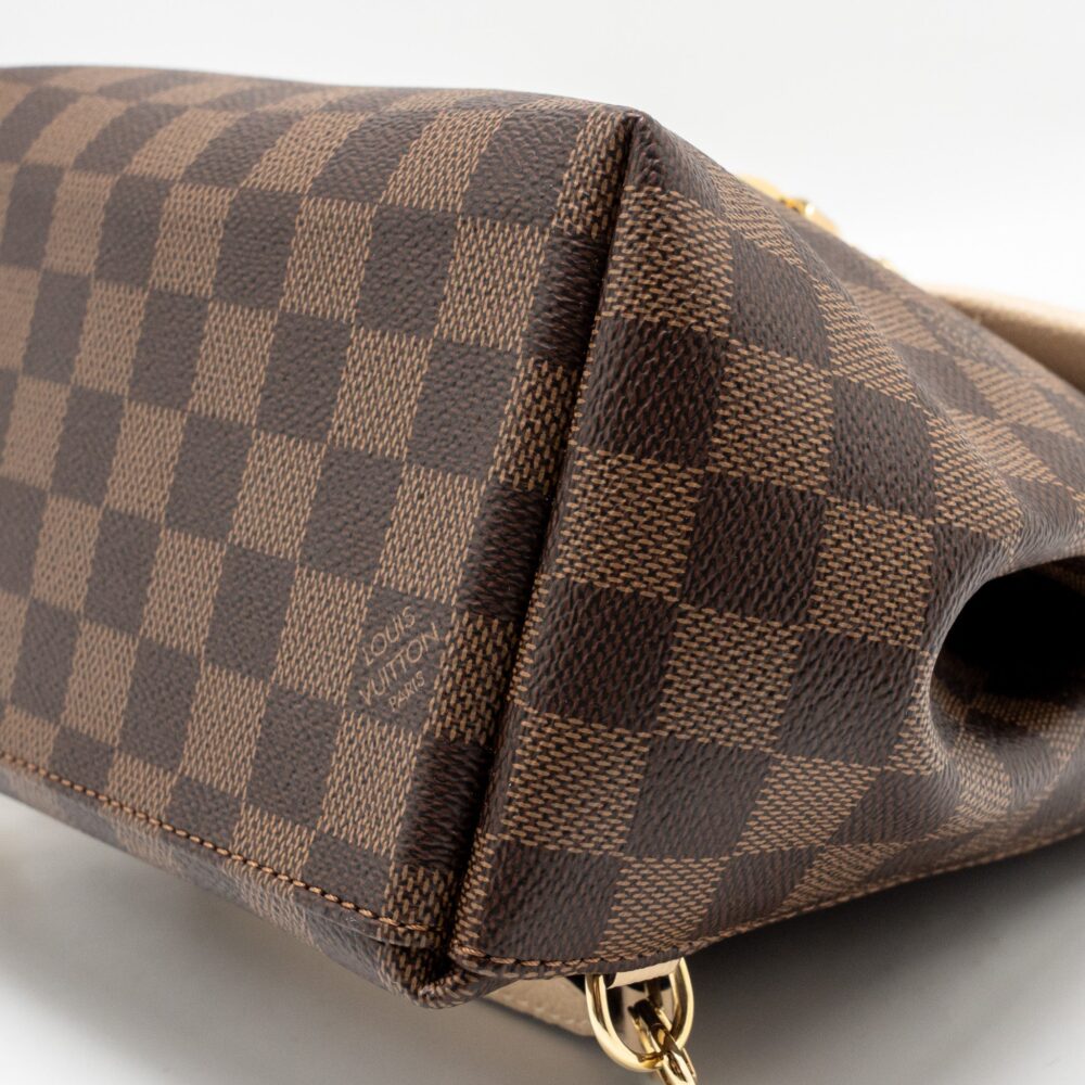 AAA Replica Louis Vuitton LV CLAPTON BACKPACK DAMIER EBENE CANVAS/LEATHER LIGHT PINK GHW