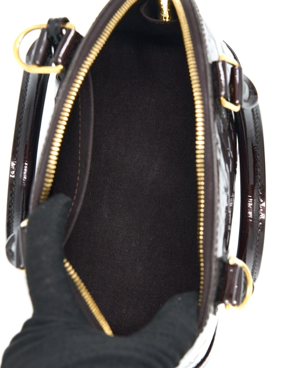 AAA Replica Louis Vuitton LV ALMA BB PATENT AMATANTE GHW