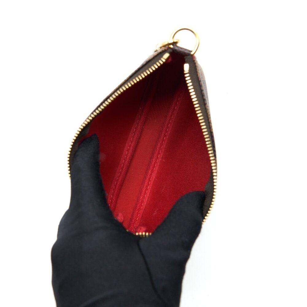 AAA Replica Louis Vuitton LV MINI POCHETTE ACCESSORIES DAMIER EBENE CANVAS GHW