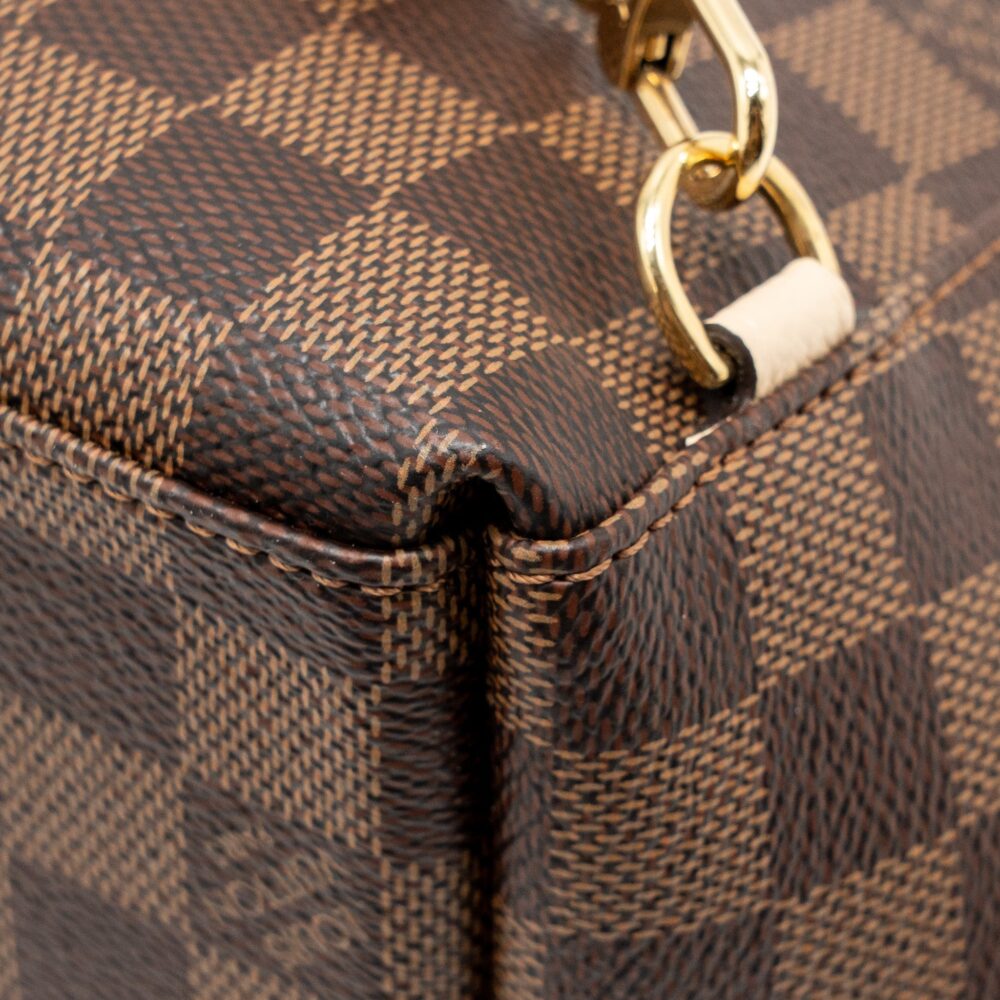 AAA Replica Louis Vuitton LV CLAPTON BACKPACK DAMIER EBENE CANVAS/LEATHER LIGHT PINK GHW