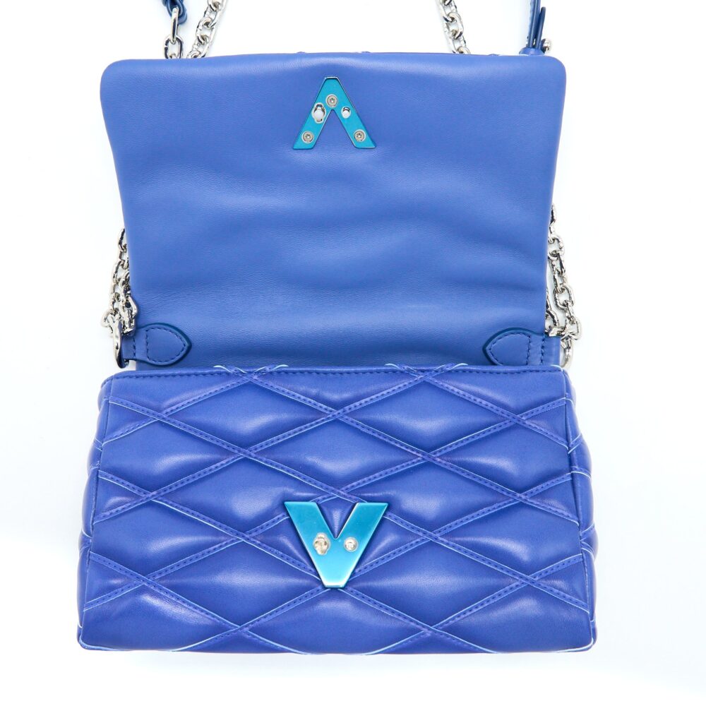 AAA Replica Louis Vuitton LV GO-14 MALLETAGE PM LAMBSKIN BLUE SHW